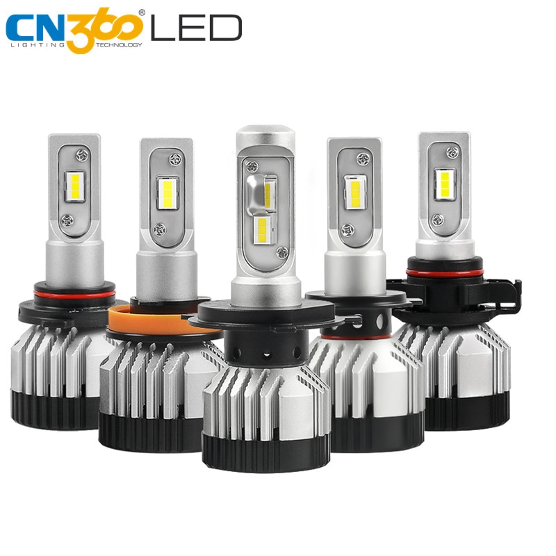 CN360 2PCS H7 LED H4 9003 H11 9005 HB3 9006 HB4 ..